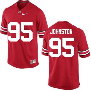 Men's Ohio State Buckeyes #95 Cameron Johnston Red Nike NCAA College Football Jersey Stability XPA0544QI